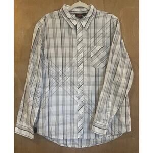 Tony Hawk Men's Long Sleeve Plaid Shirt Size Large With Details On The Yoke